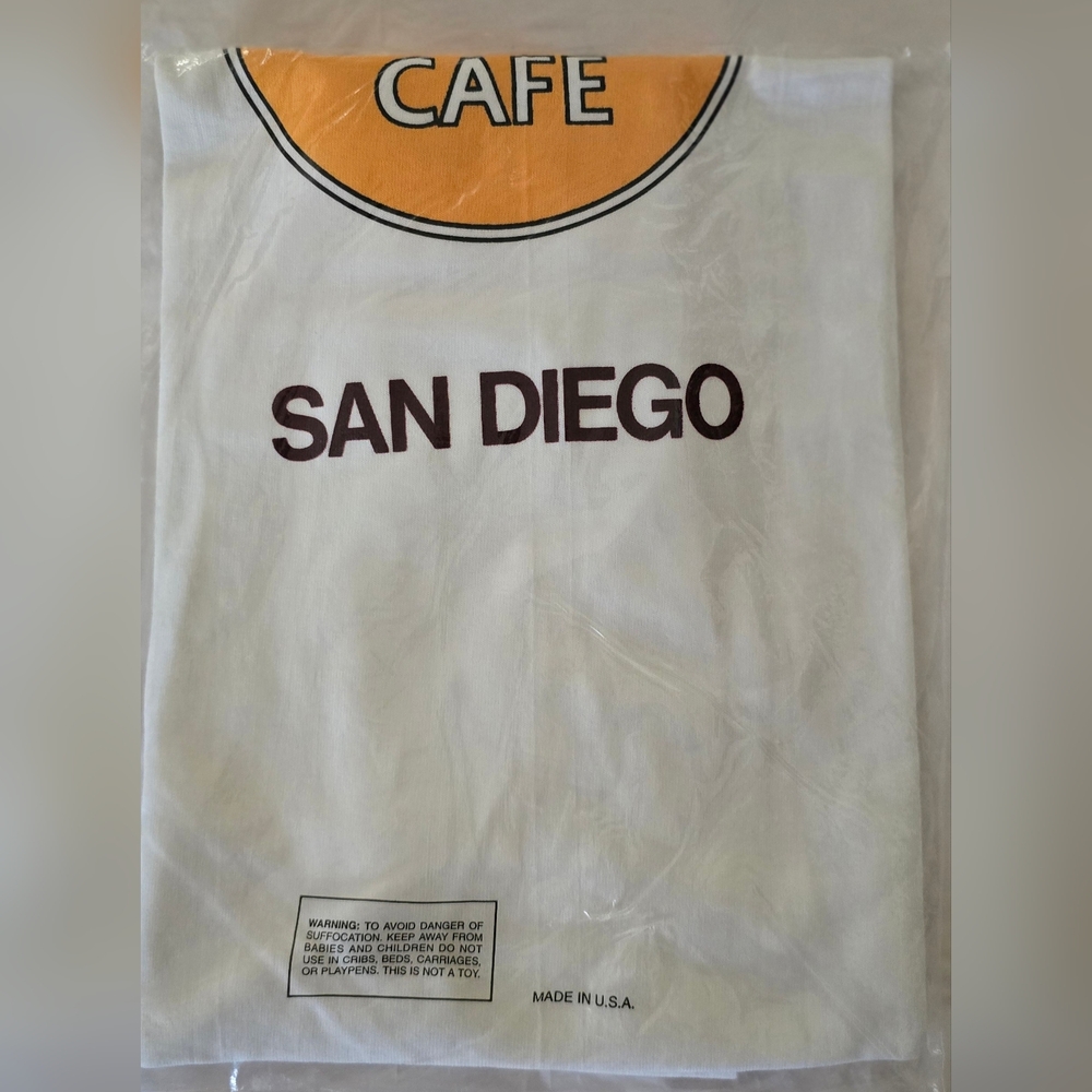 Hard Rock Cafe White and Orange Logo T-Shirt